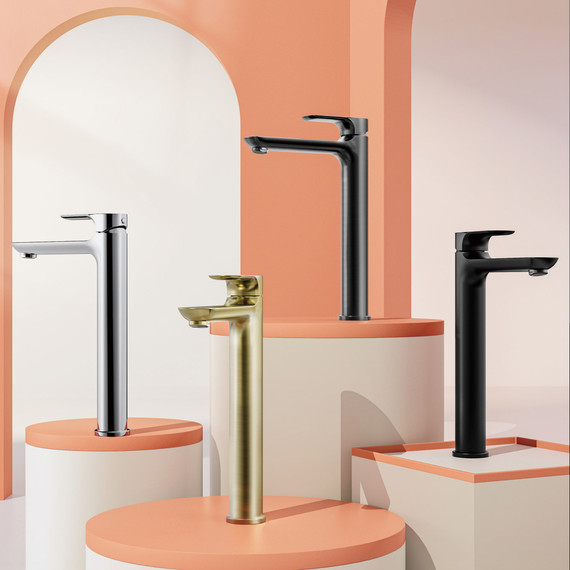 Смеситель для раковины высокий Raglo R03.15.09, графит - фото 10