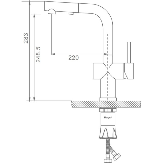 Смеситель для кухни Raglo R86.49.09, графит - фото 2