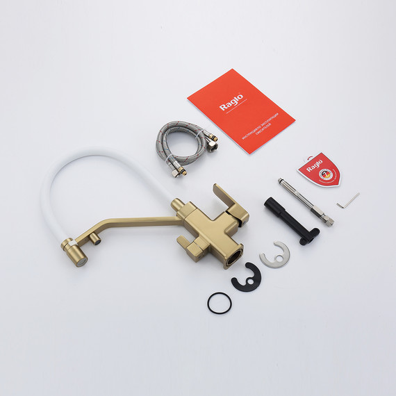 Смеситель для кухни Raglo R85.62.03, золотой сатин - фото 14