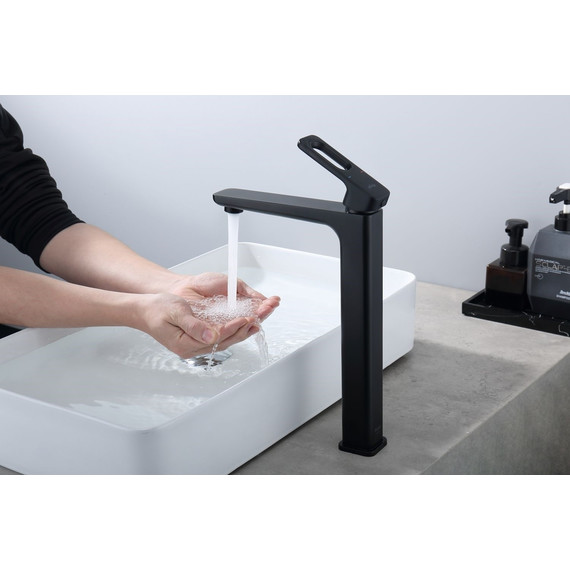 Смеситель для раковины высокий Raglo R51.15.06, чёрный - фото 9