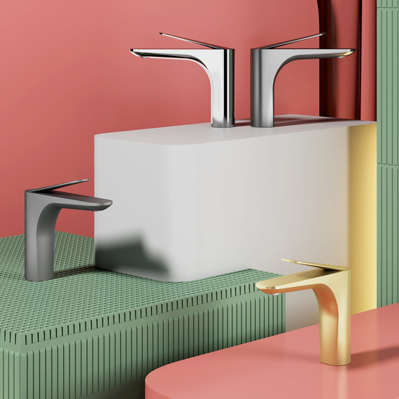 Смеситель для раковины Raglo R21.10.03, золотой сатин - фото 11