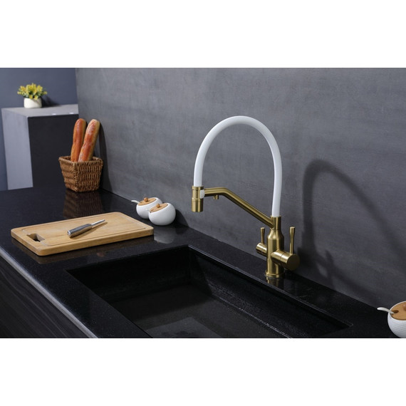 Смеситель для кухни Raglo R81.62.03, золотой сатин - фото 9