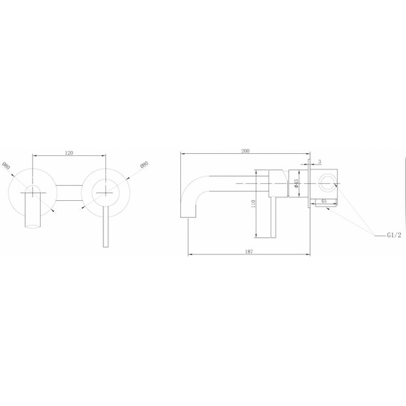 Смеситель для раковины настенный Abber Wasser Kreis AF8112G (со скрытой частью), золото матовый, Цвет производителя: золото матовое - фото 3