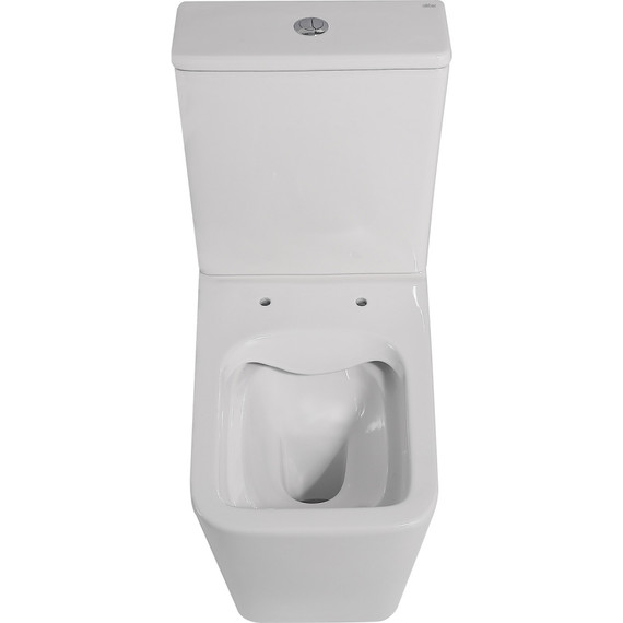 Унитаз-компакт безободковый Abber Rechteck AC1210 с тонкой крышкой микролифт (выпуск горизонтальный), Цвет производителя: белый матовый - фото 9