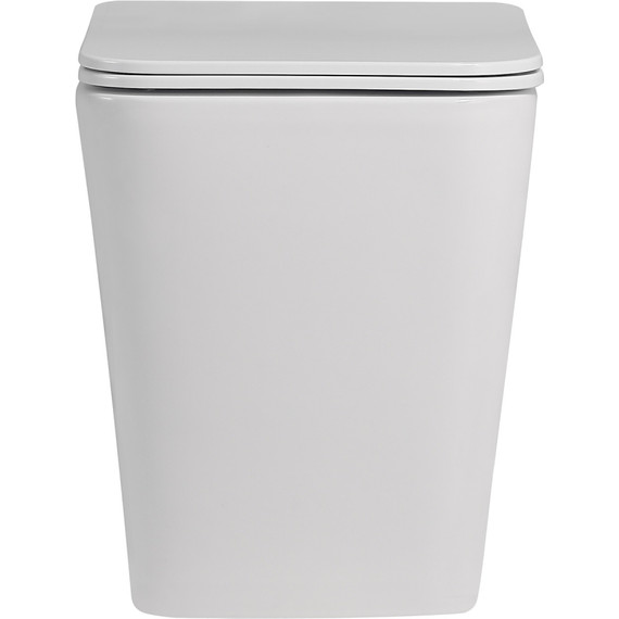 Унитаз приставной безободковый Abber Rechteck AC1211 с крышкой микролифт (выпуск горизонтальный) - фото 6