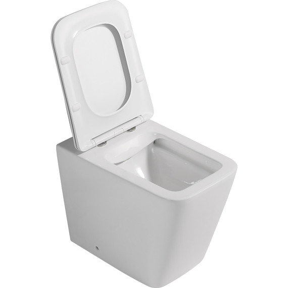 Унитаз приставной безободковый Abber Rechteck AC1211 с крышкой микролифт (выпуск горизонтальный) - фото 7