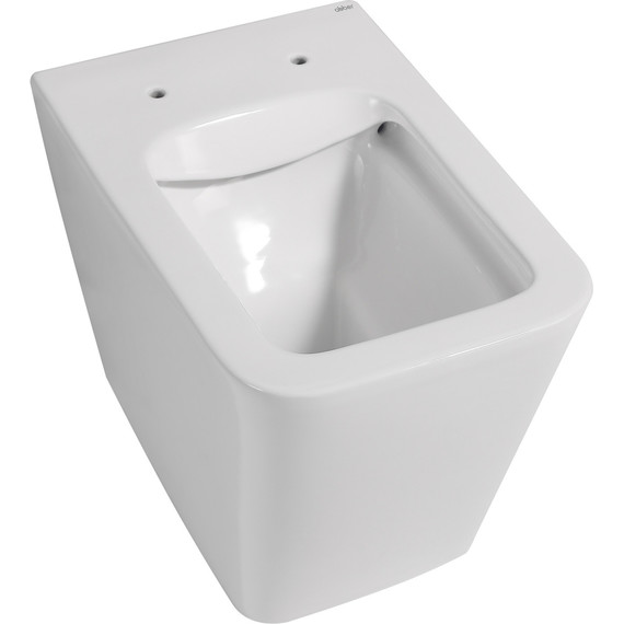 Унитаз приставной безободковый Abber Rechteck AC1211 с крышкой микролифт (выпуск горизонтальный) - фото 9