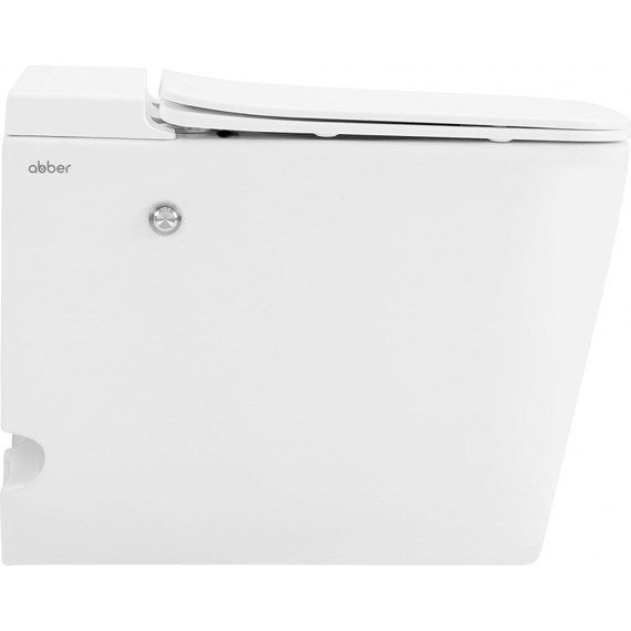 Унитаз приставной безободковый импульсный Abber Rechteck AC1213P с крышкой микролифт (выпуск горизонтальный) - фото 5