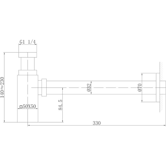 Сифон для умывальника Abber Rechteck AF0031NG, никель - фото 2