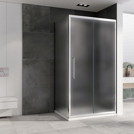 Душевое ограждение Abber Schwarzer Diamant 100x60 см AG30100MH-S60M, хром/матовое - фото 2