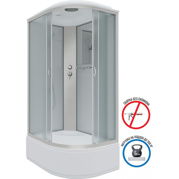 Душевая кабина Niagara Classic 120x80 см NG-2310-14L, серебро/матовое (безсиликоновая сборка) - фото 2