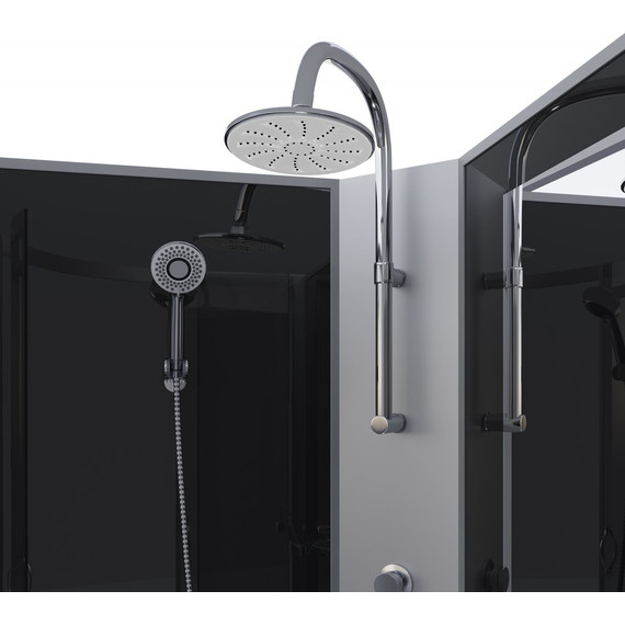 Гидробокс Niagara Classic 100x100 см NG-2509-14BKTG, серебро/тонированное (безсиликоновая сборка) - фото 4