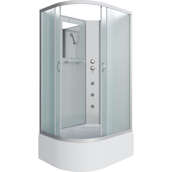 Гидробокс Niagara Classic 120x80 см NG-2310-14RBKG, серебро/матовое (безсиликоновая сборка) - фото 