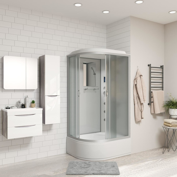 Гидробокс Niagara Classic 120x80 см NG-2310-14RF, серебро/матовое (безсиликоновая сборка) - фото 3