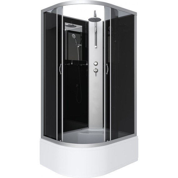 Душевая кабина Niagara Classic 120x80 см NG-2510-14RBKT, серебро/тонированное (безсиликоновая сборка) - фото 