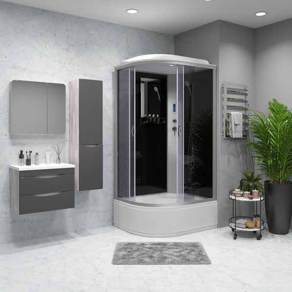 Душевая кабина Niagara Classic 120x80 см NG-2510-14RP, серебро/тонированное (безсиликоновая сборка) - фото 3