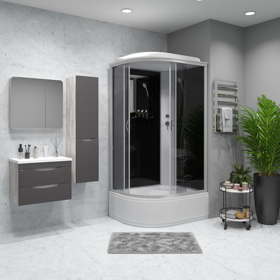 Душевая кабина Niagara Classic 120x80 см NG-2510-14R, серебро/тонированное (безсиликоновая сборка) - фото 3