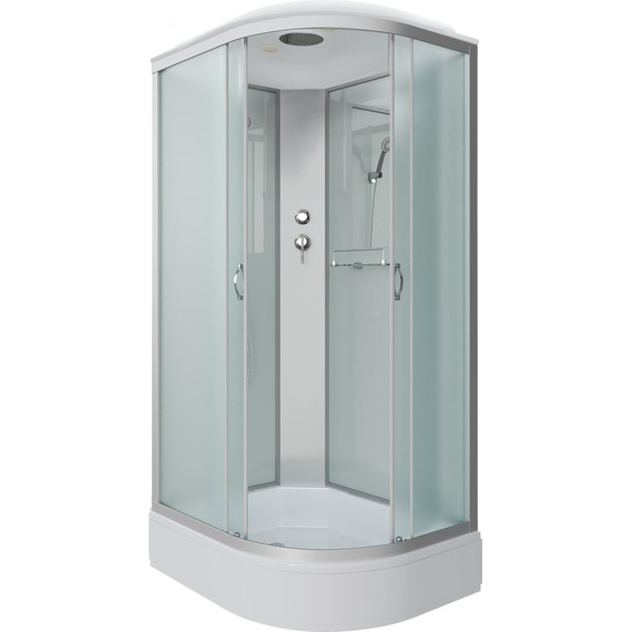 Душевая кабина Niagara Classic 100x80 см NG-33084-14L, серебро/матовое (безсиликоновая сборка) - фото 