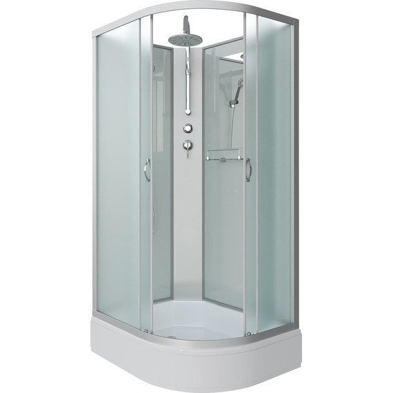 Душевая кабина Niagara Classic 120x90 см NG-33294-14LBKT, серебро/матовое (безсиликоновая сборка) - фото 