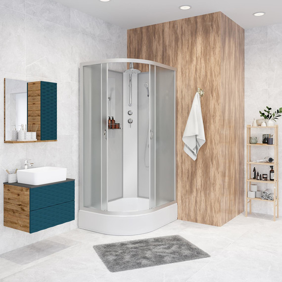 Душевая кабина Niagara Classic 100x90 см NG-33094-14RBKT, серебро/матовое (безсиликоновая сборка) - фото 3