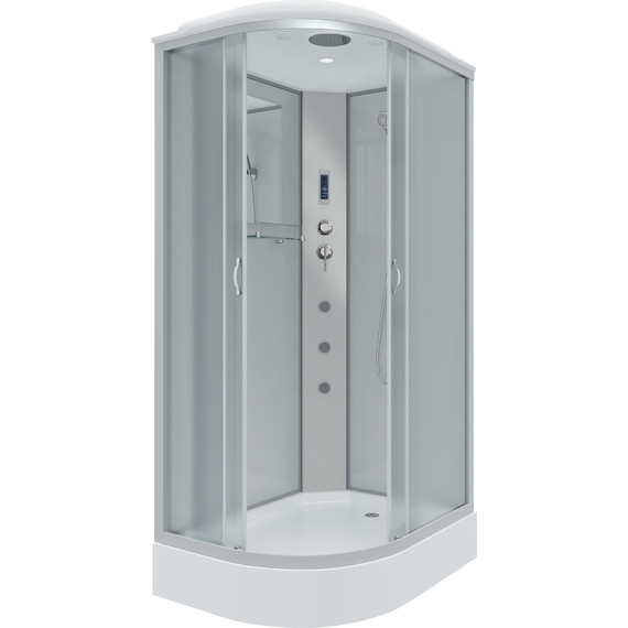 Гидробокс Niagara Classic 120x80 см NG-3312-14RF, серебро/матовое (безсиликоновая сборка) - фото 