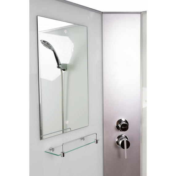 Душевая кабина Niagara Classic 90x70 см NG-33974-14LBK, серебро/матовое (безсиликоновая сборка) - фото 5