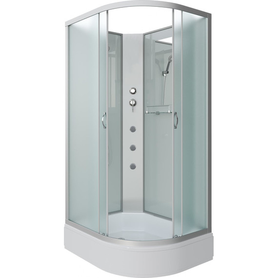 Гидробокс Niagara Classic 90x80 см NG-33984-14LBKG, серебро/матовое (безсиликоновая сборка) - фото 