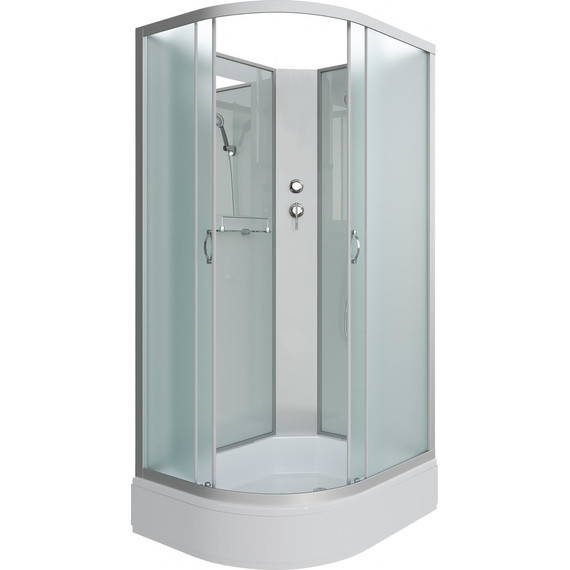 Душевая кабина Niagara Classic 90x70 см NG-33974-14RBK, серебро/матовое (безсиликоновая сборка) - фото 