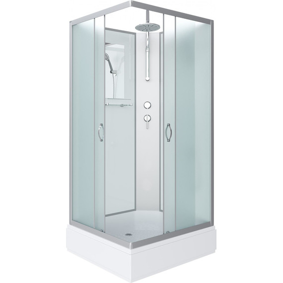 Душевая кабина Niagara Classic 90x70 см NG-33974-14QBKT, серебро/матовое (безсиликоновая сборка) - фото 