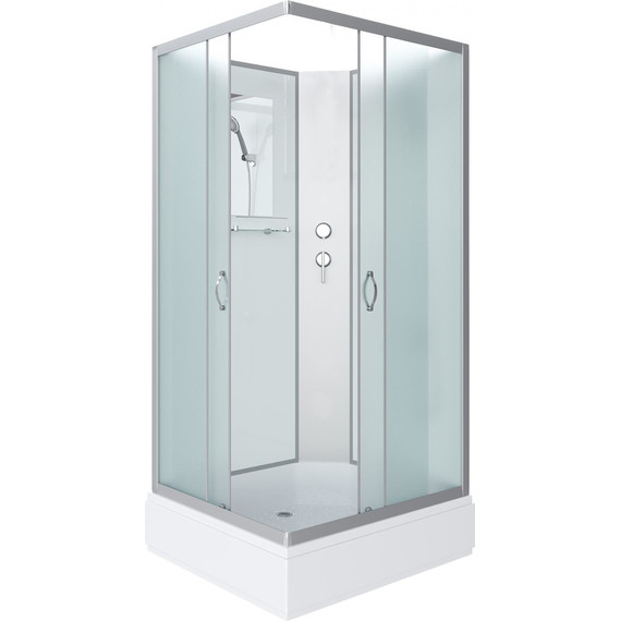 Душевая кабина Niagara Classic 90x70 см NG-33974-14QBK, серебро/матовое (безсиликоновая сборка) - фото 
