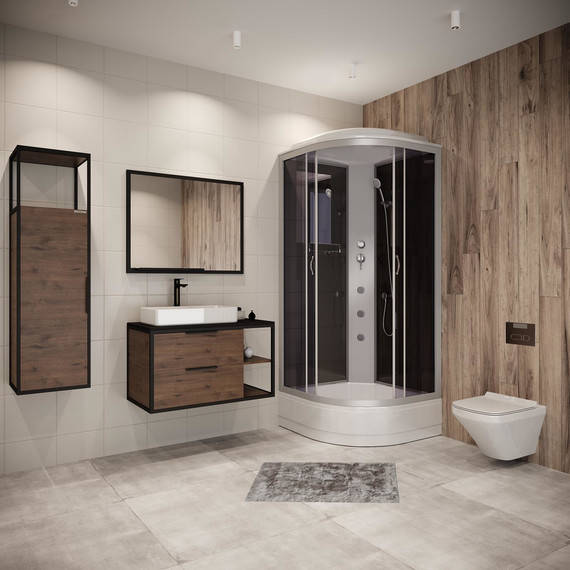 Гидробокс Niagara Classic 100x100 см NG-3502-14G, серебро/тонированное (безсиликоновая сборка) - фото 3