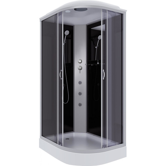 Гидробокс Niagara Classic 120x80 см NG-3512-14LG, серебро/тонированное (безсиликоновая сборка) - фото 