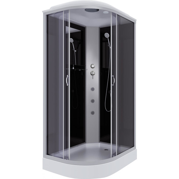 Гидробокс Niagara Classic 120x80 см NG-3512-14RG, серебро/тонированное (безсиликоновая сборка) - фото 