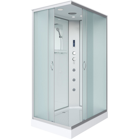 Гидробокс Niagara Classic 120x80 см NG-43285-14QF, серебро/матовое (безсиликоновая сборка) - фото 