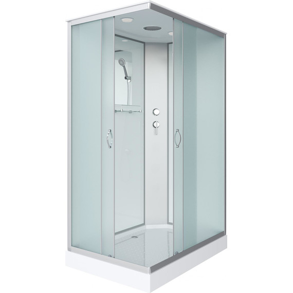 Душевая кабина Niagara Classic 120x80 см NG-43285-14Q, серебро/матовое (безсиликоновая сборка) - фото 