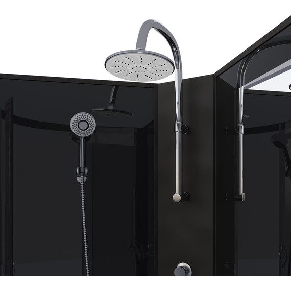 Гидробокс Niagara Classic 90x90 см NG-6508-14BKTG, чёрный/тонированное (безсиликоновая сборка) - фото 4