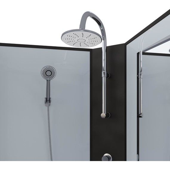 Гидробокс Niagara Classic 100x100 см NG-6702-14BKTG, чёрный/прозрачное (безсиликоновая сборка) - фото 4