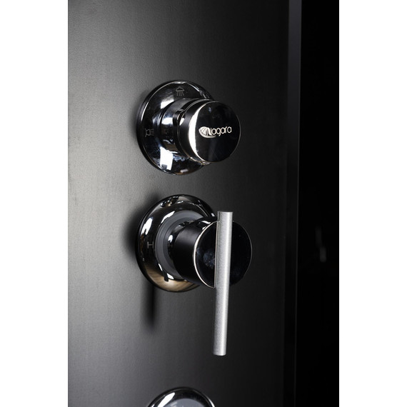 Гидробокс Niagara Classic 90x90 см NG-6508-14BKTG, чёрный/тонированное (безсиликоновая сборка) - фото 7