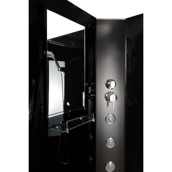 Гидробокс Niagara Classic 90x90 см NG-6508-14BKTG, чёрный/тонированное (безсиликоновая сборка) - фото 6