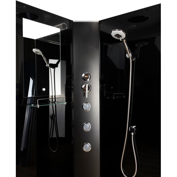 Гидробокс Niagara Classic 90x90 см NG-6508-14BKG, чёрный/тонированное (безсиликоновая сборка) - фото 15