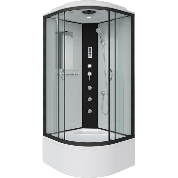 Гидробокс Niagara Classic 100x100 см NG-6709-14F, чёрный/прозрачное (безсиликоновая сборка) - фото 