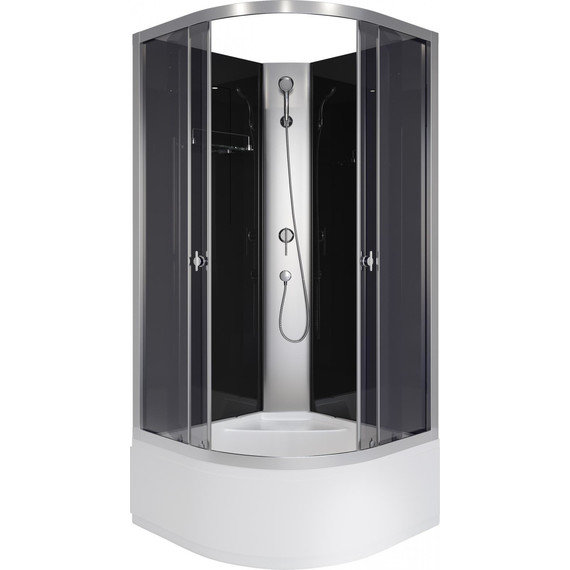 Душевая кабина Niagara Eco 90x90 см E90/40/TN/BK, хром матовый/тонированное (безсиликоновая сборка) - фото 2