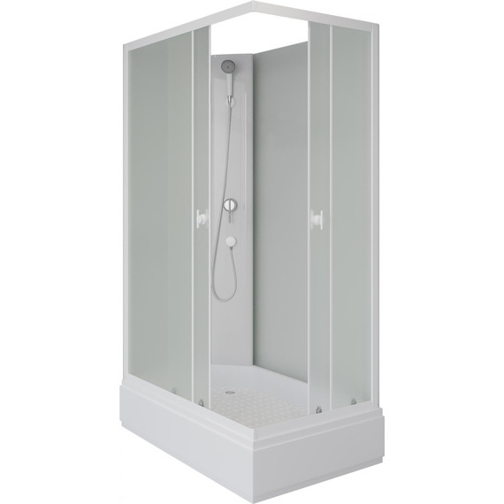 Душевая кабина Niagara Promo 110x80 см P110/80/26Q/MT/BK, белый/матовое (безсиликоновая сборка) - фото 2