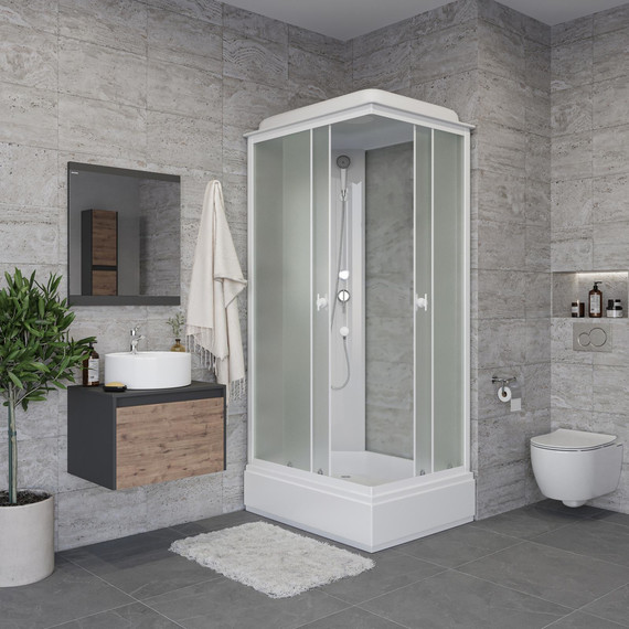 Душевая кабина Niagara Promo 120x80 см P120/80/26Q/MT, белый/матовое (безсиликоновая сборка) - фото 3