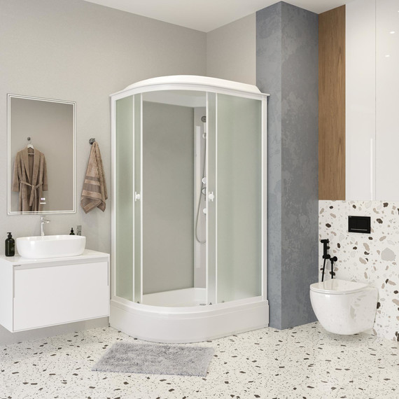 Душевая кабина Niagara Promo 110x80 см P110/80/26R/MT, белый/матовое (безсиликоновая сборка) - фото 3