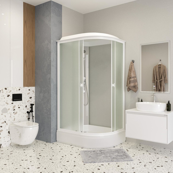 Душевая кабина Niagara Promo 110x80 см P110/80/26L/MT, белый/матовое (безсиликоновая сборка) - фото 3