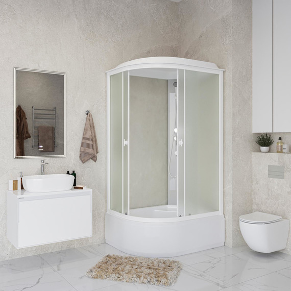 Душевая кабина Niagara Promo 100x70 см P100/70/40R/MT, белый/матовое (безсиликоновая сборка) - фото 3