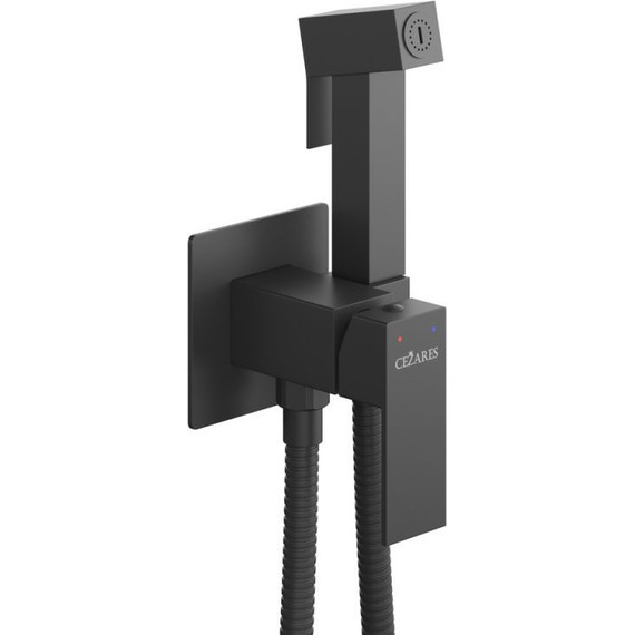 Набор для гигиенического душа Cezares SLIDER-DIF-NOP (со скрытой частью), чёрный матовый, Цвет производителя: чёрный матовый - фото 2