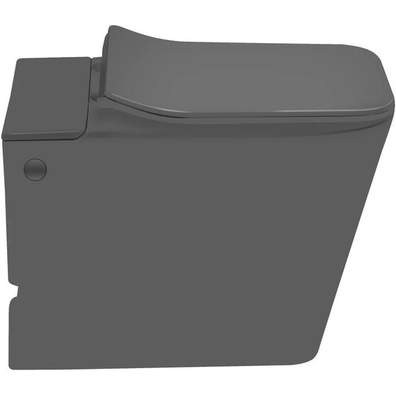 Унитаз приставной безободковый с импульсным смывом SantiLine SL-5033MB, чёрный - фото 2