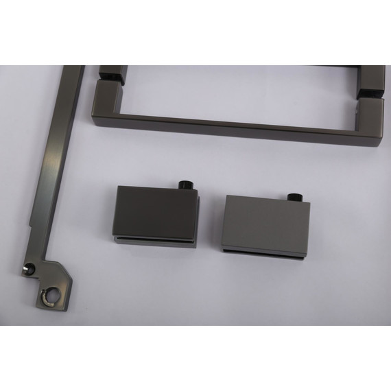 Душевое ограждение Cezares SLIDER-AH-1-100-90/100-C-GM 90-100х100 см (стекло 8 мм), оружейная сталь/прозрачное - фото 4